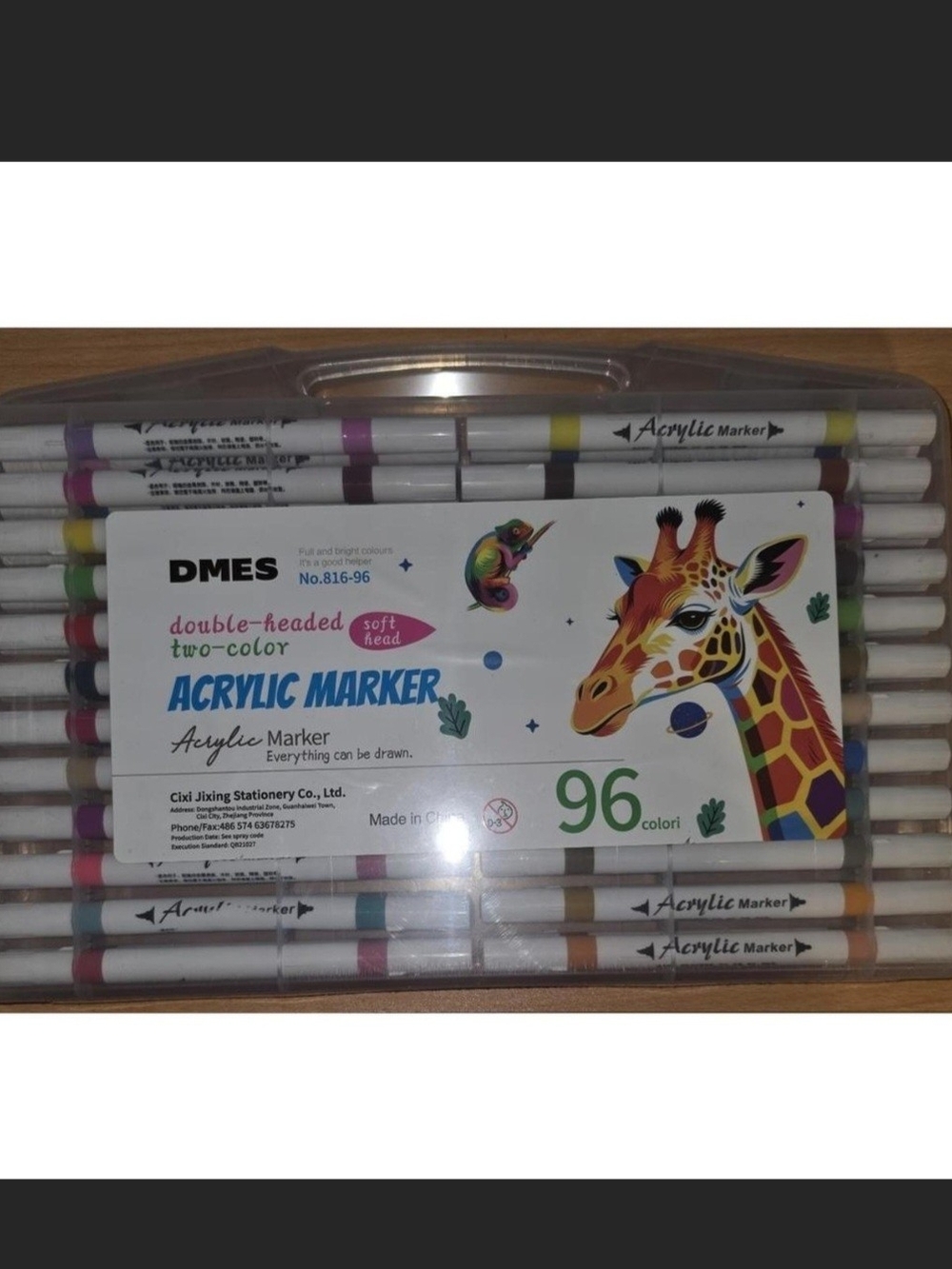 96-Color Double-Headed Acrylic Marker Set - Multicolor